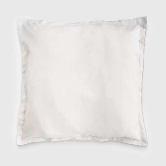 NWOT QUINCE European Linen Euro Sham White 9884 - Picture 1 of 9